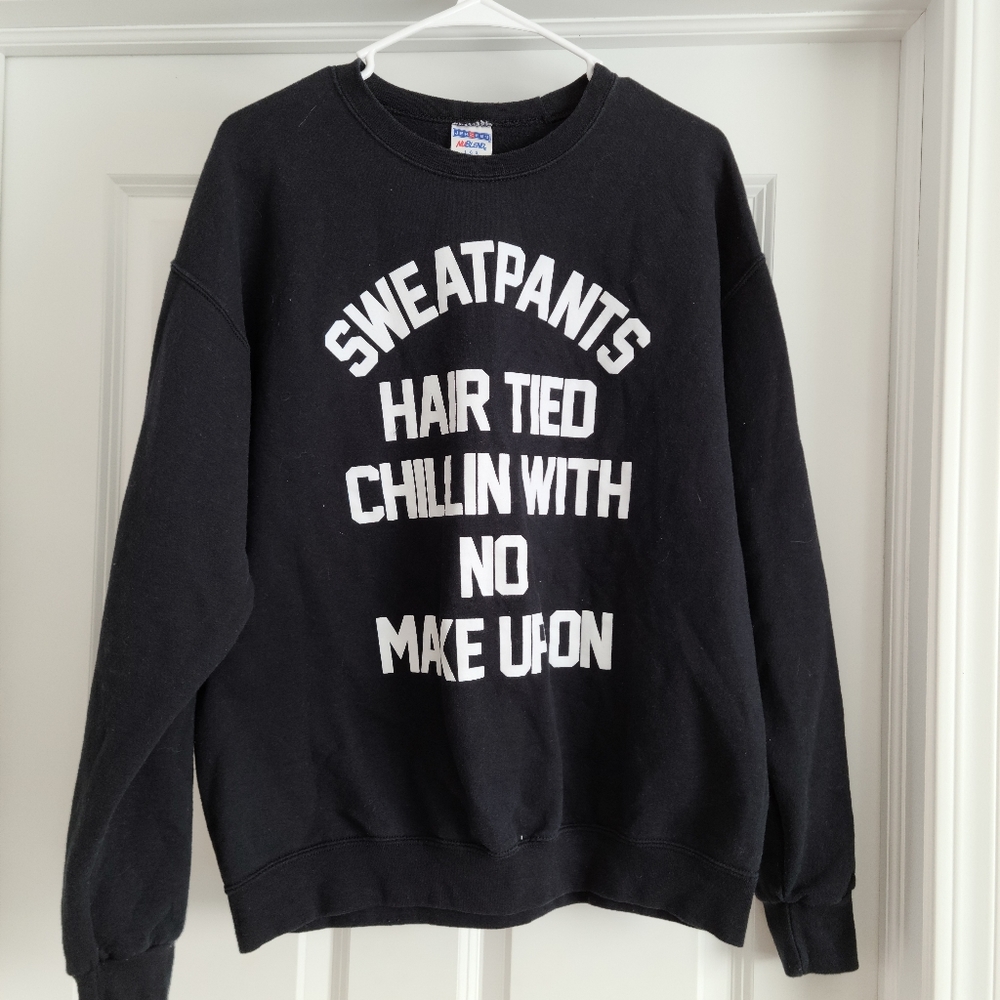 Fun Black Crew Neck Sweatshirt Excellent Condition